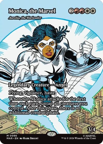 Monica the Marvel Aurelia the Warleader Borderless Marvel Universe Eternal-Legal Magic card