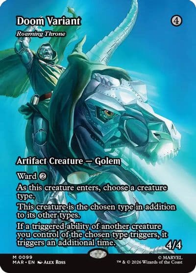 Doom Variant Roaming Throne Borderless Marvel Universe Eternal-Legal Magic card