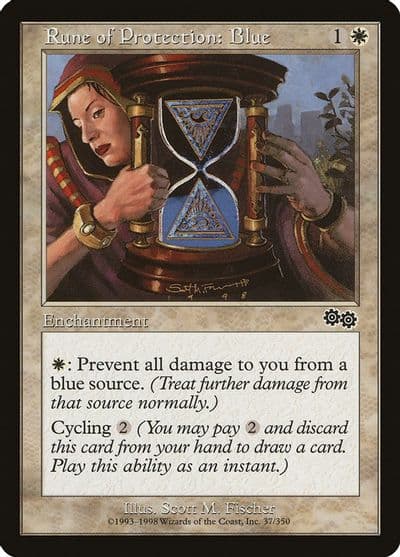 Rune of Protection Blue Urza's Saga Magic card