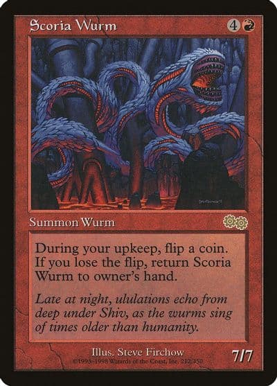 Scoria Wurm Urza's Saga Magic card