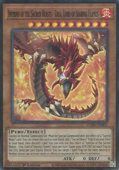 Inferno of the Sacred Beasts Uria Lord of Searing Flames Chaos Origins Yu-Gi-Oh! card