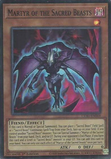 Martyr of the Sacred Beasts Chaos Origins Yu-Gi-Oh! card