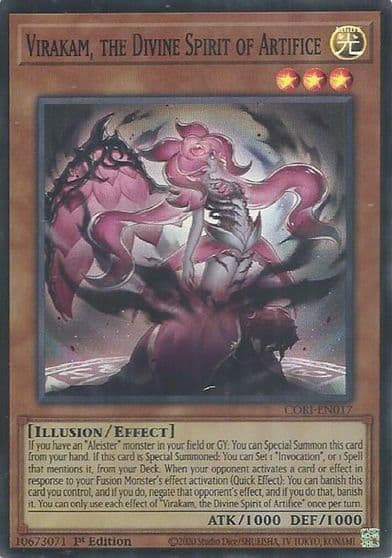 Virakam the Divine Spirit of Artifice Chaos Origins Yu-Gi-Oh! card