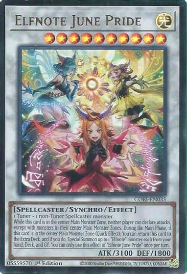 Elfnote June Pride Chaos Origins Yu-Gi-Oh! card
