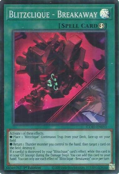 Blitzclique Breakaway Chaos Origins Yu-Gi-Oh! card