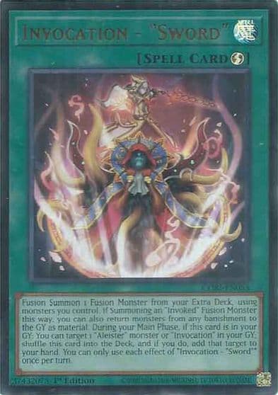 Invocation Sword Chaos Origins Yu-Gi-Oh! card