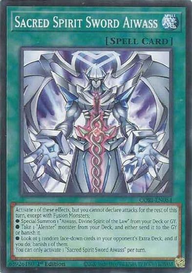 Sacred Spirit Sword Aiwass Chaos Origins Yu-Gi-Oh! card