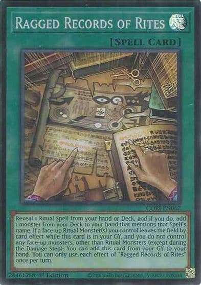 Ragged Records of Rites Chaos Origins Yu-Gi-Oh! card