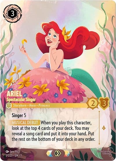 Ariel Spectacular Singer Disney Lorcana Promo Cards Lorcana card