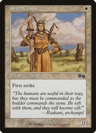Serra Zealot Urza's Saga Magic card