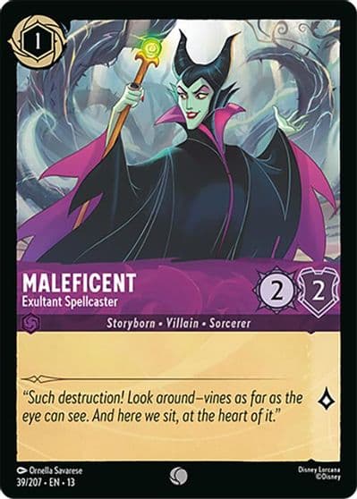 Maleficent Exultant Spellcaster Attack of the Vine! Lorcana card