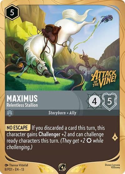 Maximus Relentless Stallion Disney Lorcana Promo Cards Lorcana card