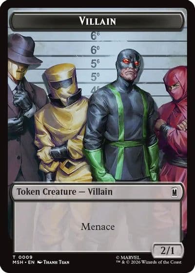 Villain Robot Villain Double Sided Token 009 020 Marvel Super Heroes Magic card