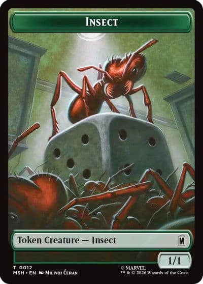 Insect Clue Double Sided Token Marvel Super Heroes Magic card