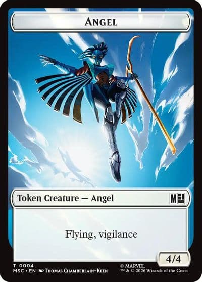 Angel 004 Vibranium 015 Double Sided Token Commander: Marvel Super Heroes Magic card
