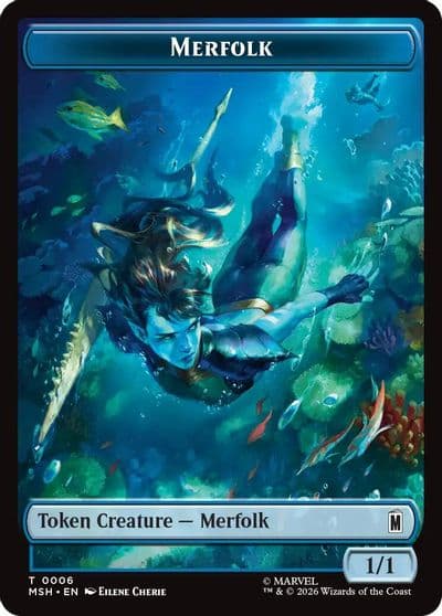 Merfolk Doombot Double Sided Token Marvel Super Heroes Magic card