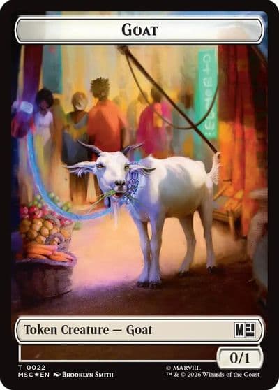 Goat Soldier Double Sided Token Surge Foil Commander: Marvel Super Heroes Magic card