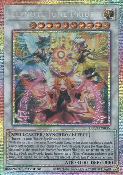 Elfnote June Pride Starlight Rare Chaos Origins Yu-Gi-Oh! card