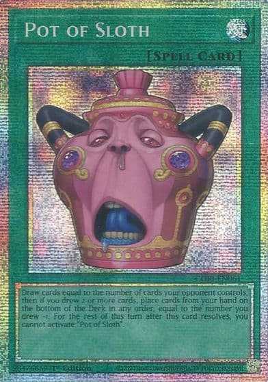 Pot of Sloth Starlight Rare Chaos Origins Yu-Gi-Oh! card