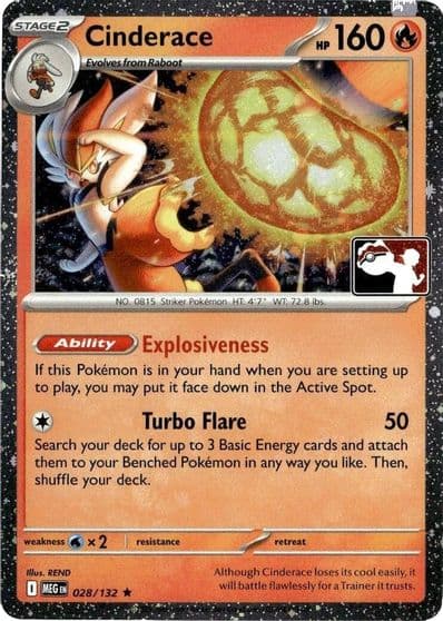 Cinderace (Cosmos Holo) Prize Pack Series Cards Pokemon card