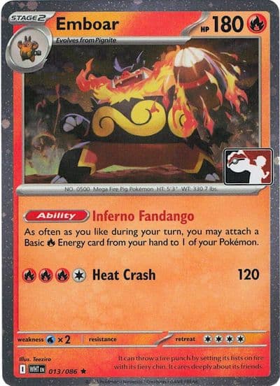 Emboar (Cosmos Holo) Prize Pack Series Cards Pokemon card