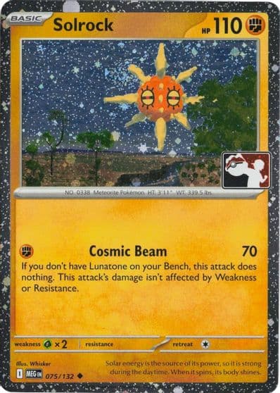 Solrock (Cosmos Holo) Prize Pack Series Cards Pokemon card