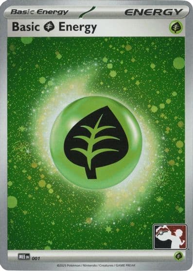 Basic Grass Energy - MEE 001 (Cosmos Holo) Prize Pack Series Cards Pokemon card