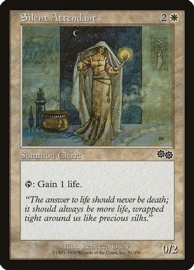 Silent Attendant Urza's Saga Magic card