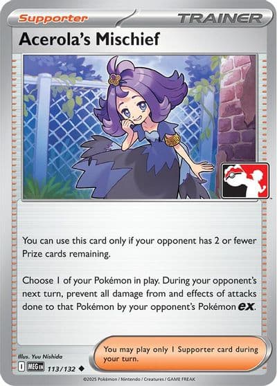 Acerola's Mischief Prize Pack Series Cards Pokemon card