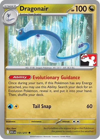 Dragonair Prize Pack Series Cards Pokemon card