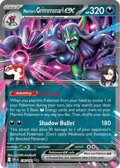 Marnie's Grimmsnarl ex Prize Pack Series Cards Pokemon card