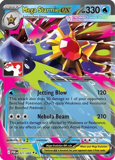 Mega Starmie ex Prize Pack Series Cards Pokemon card