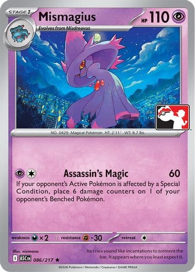 Mismagius Prize Pack Series Cards Pokemon card