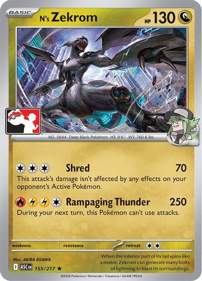N's Zekrom Prize Pack Series Cards Pokemon card