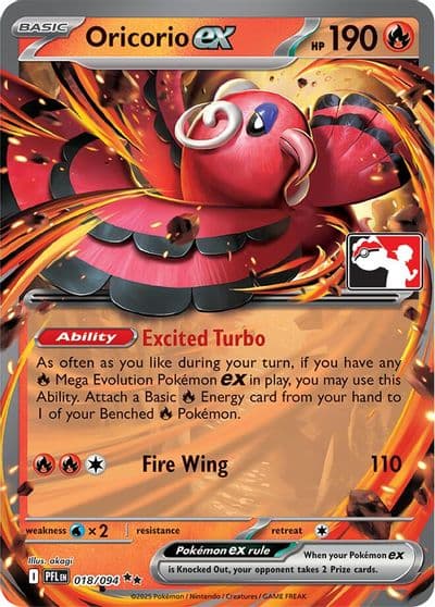 Oricorio ex Prize Pack Series Cards Pokemon card