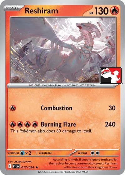 Reshiram Prize Pack Series Cards Pokemon card