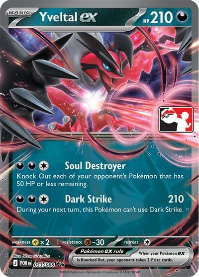 Yveltal ex Prize Pack Series Cards Pokemon card