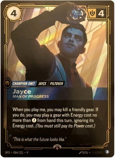 Jayce Man of Progress Riftbound Organized Play Promotional Cards Riftbound card