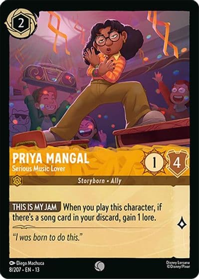 Priya Mangal Serious Music Lover Attack of the Vine! Lorcana card