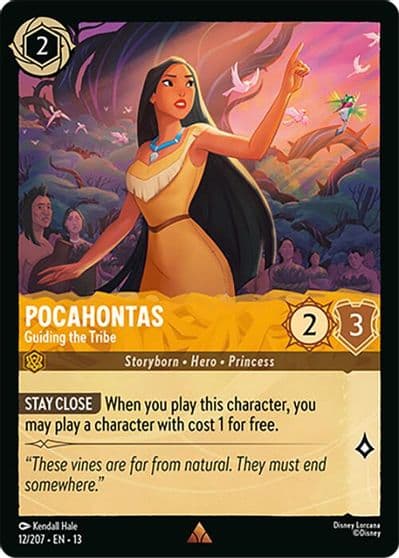 Pocahontas Guiding the Tribe Attack of the Vine! Lorcana card
