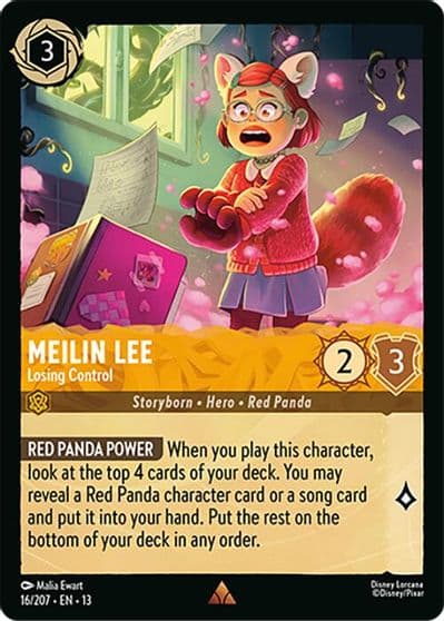 Meilin Lee Losing Control Attack of the Vine! Lorcana card