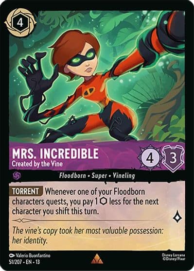 Mrs Incredible Created by the Vine Attack of the Vine! Lorcana card