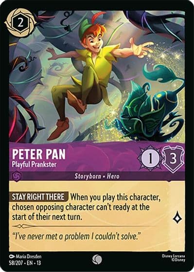 Peter Pan Playful Prankster Attack of the Vine! Lorcana card