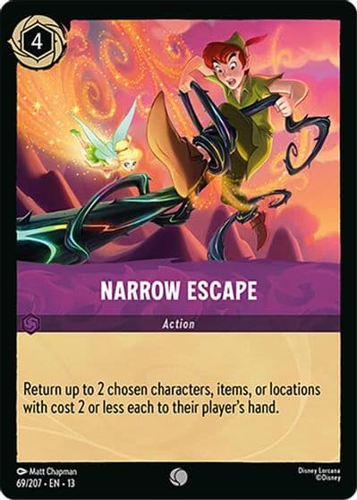 Narrow Escape Attack of the Vine! Lorcana card