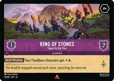 Ring of Stones Taken by the Vine Attack of the Vine! Lorcana card