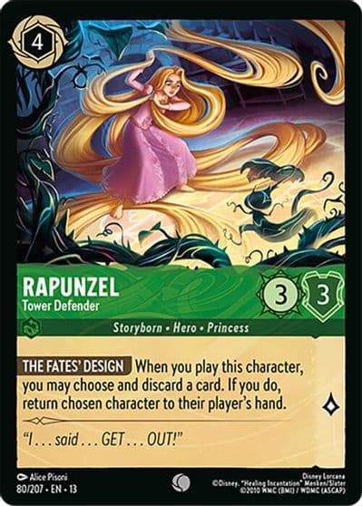Rapunzel Tower Defender Attack of the Vine! Lorcana card