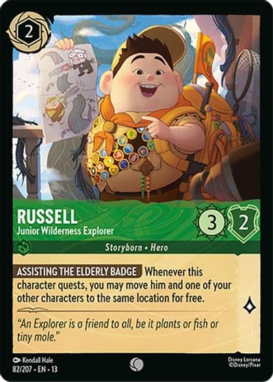 Russell Junior Wilderness Explorer Attack of the Vine! Lorcana card