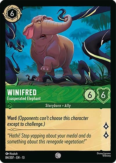 Winifred Exasperated Elephant Attack of the Vine! Lorcana card
