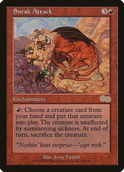 Sneak Attack Urza's Saga Magic card
