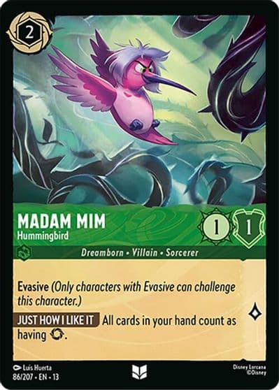 Madam Mim Hummingbird Attack of the Vine! Lorcana card